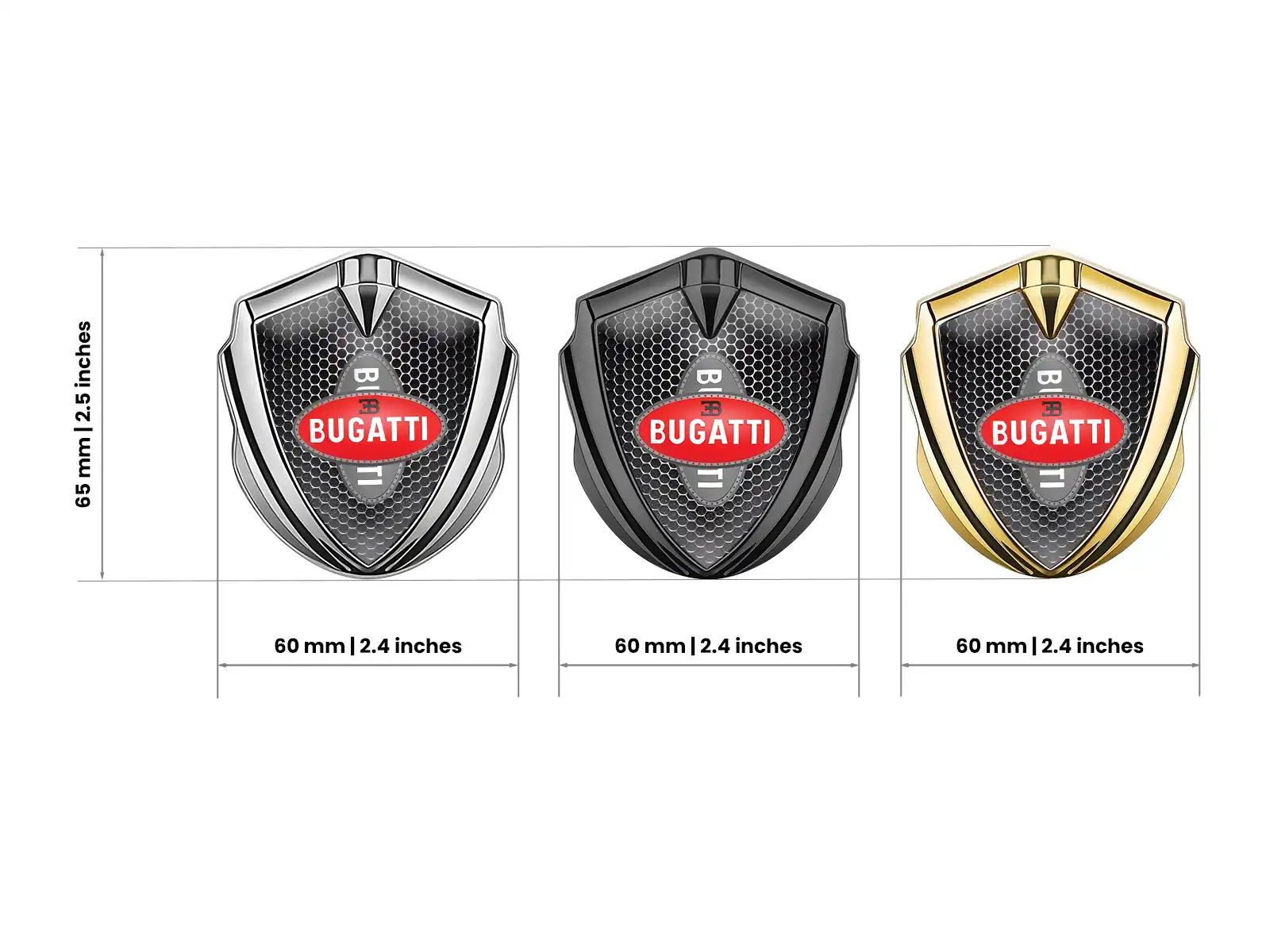 Bugatti Emblème Bombé Insigne Style Limitée Élégante